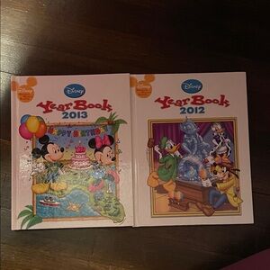 Disney Year Book Set 2012 & 2013 with Colorful Covers